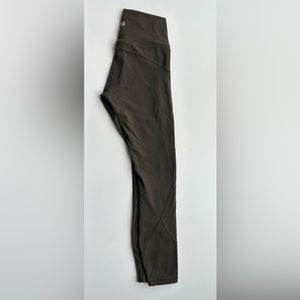 Lululemon Wunder train leggings in olive green